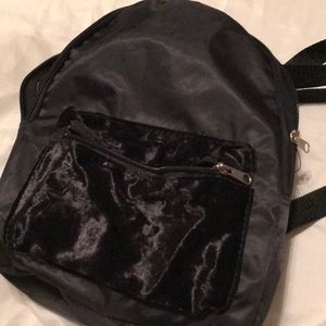 Black mini backpack purse